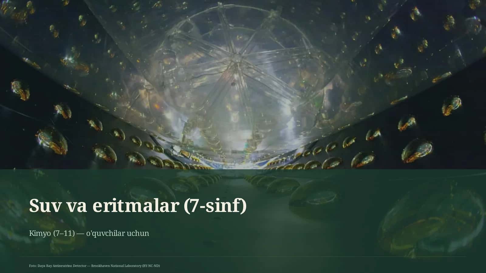 Suv va eritmalar (7-sinf)
