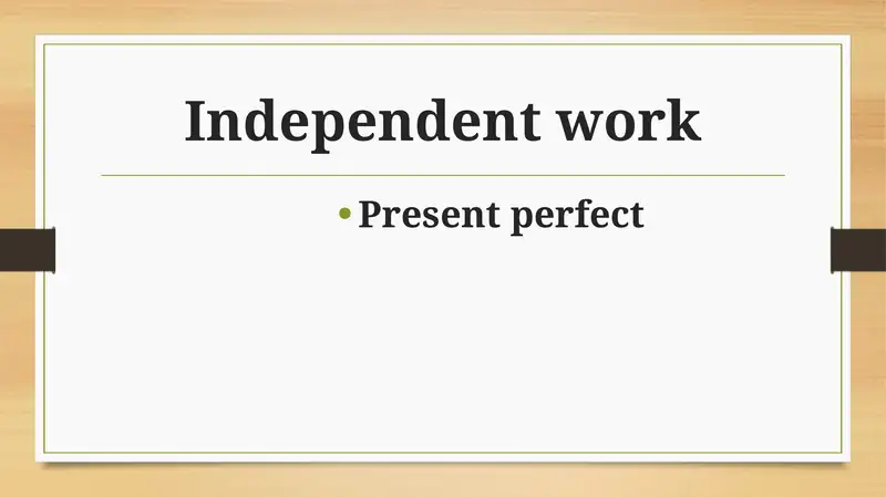 Present Perfect