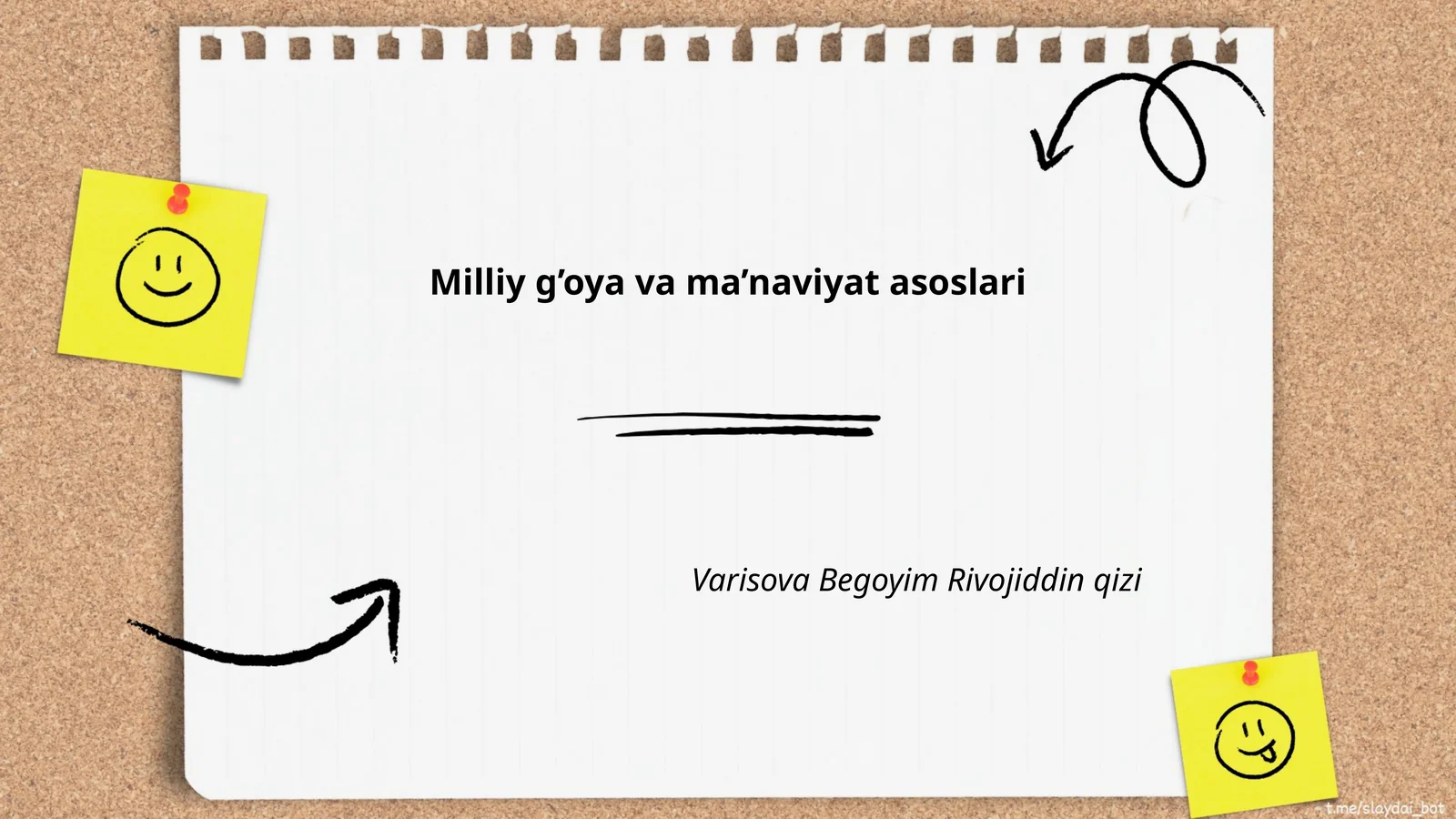 Milliy g’oya va ma’naviyat asoslari