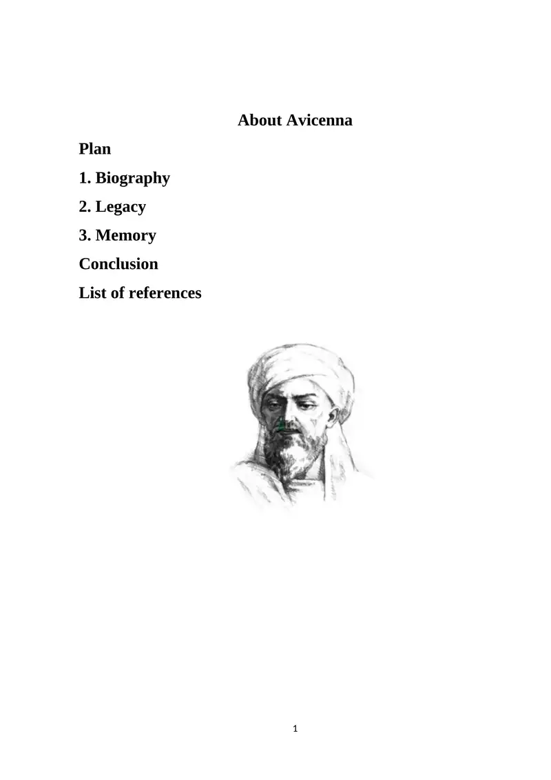 Avicenna's Biography