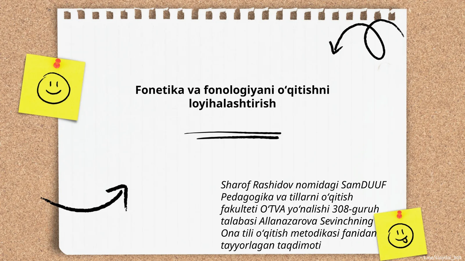 Fonetika va fonologiyani oʻqitishni loyihalashtirish
