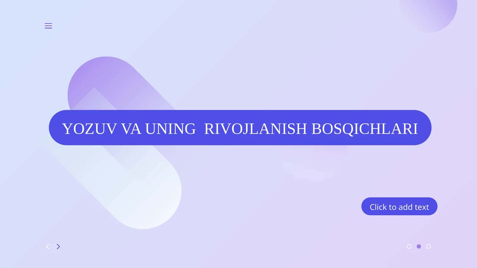 YOZUV VA UNING  RIVOJLANISH BOSQICHLARI