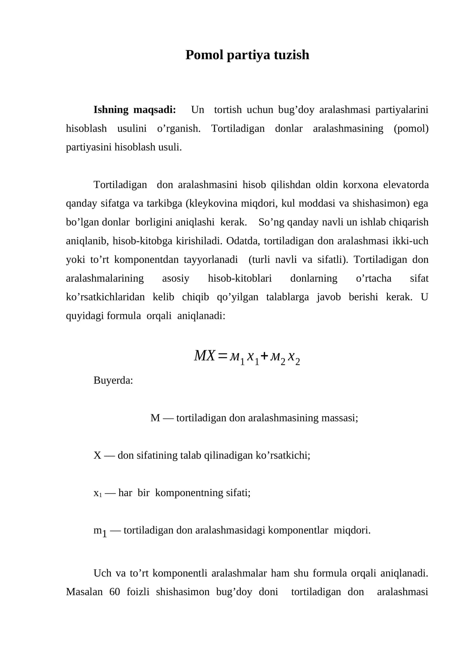 Pomol partiya tuzish