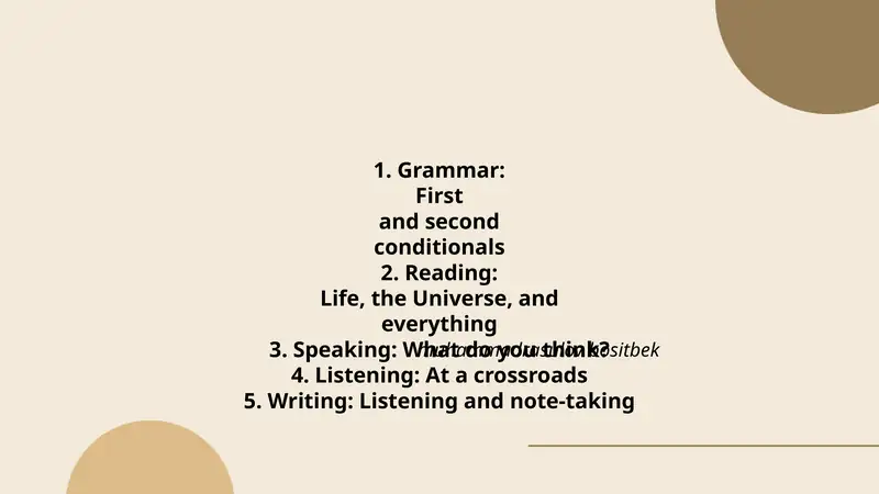 Grammar, Reading, Speaking, Listening, Writing