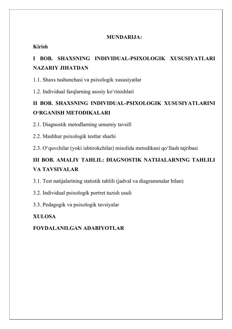 SHAXSNING INDIVIDUAL-PSIXOLOGIK XUSUSIYATLARI NAZARIY JIHATi