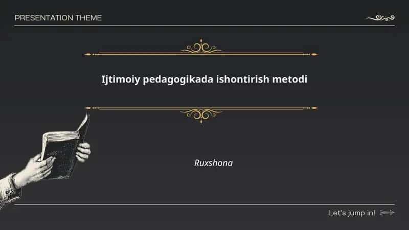 Ijtimoiy pedagogikada ishontirish metodi