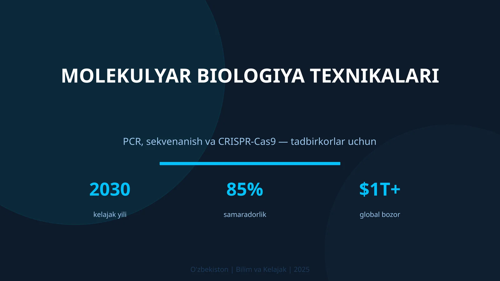 MOLEKULYAR BIOLOGIYA TEXNIKALARI