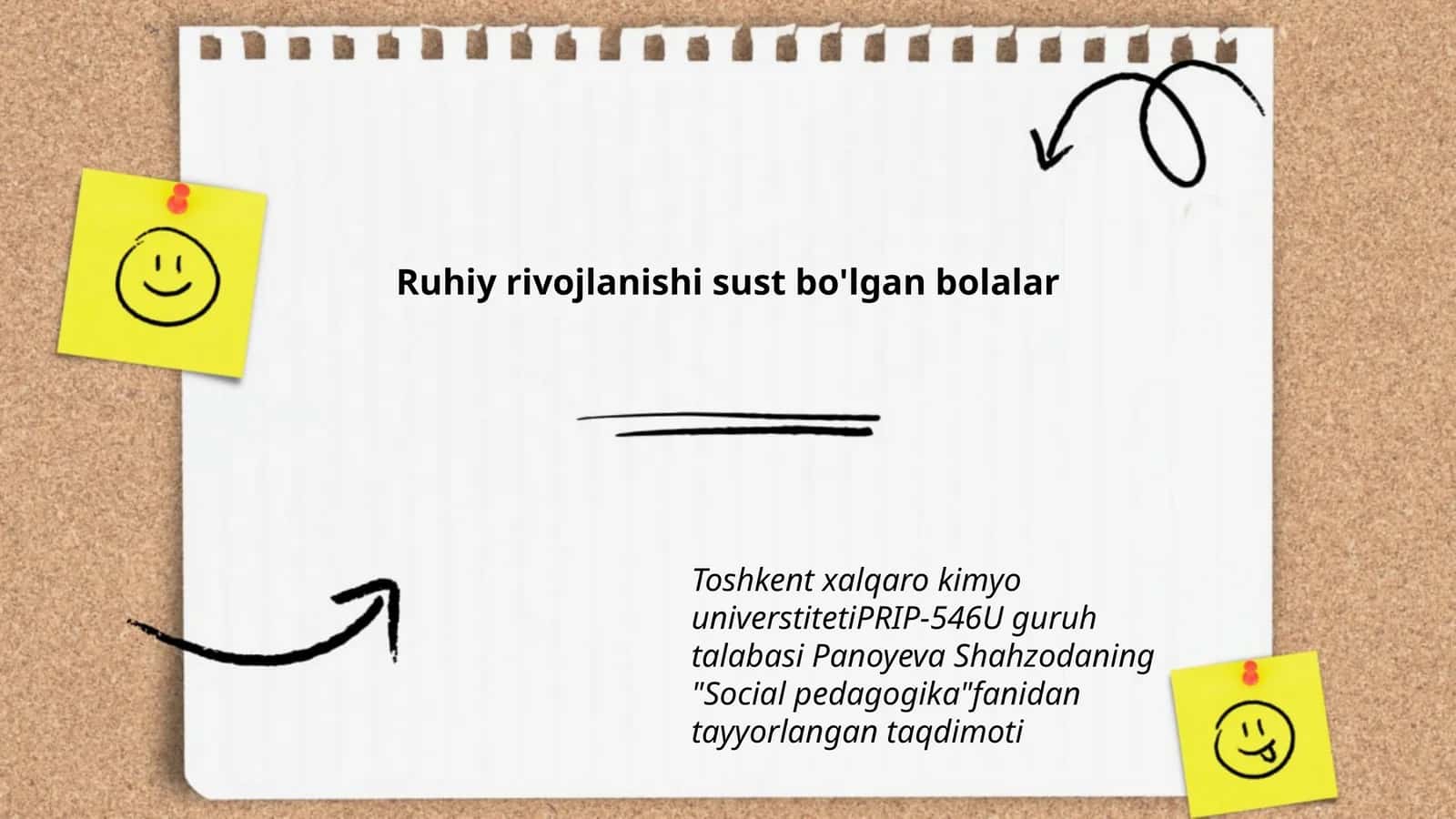 Social pedagogika fanidan tayyorlangan taqdimot