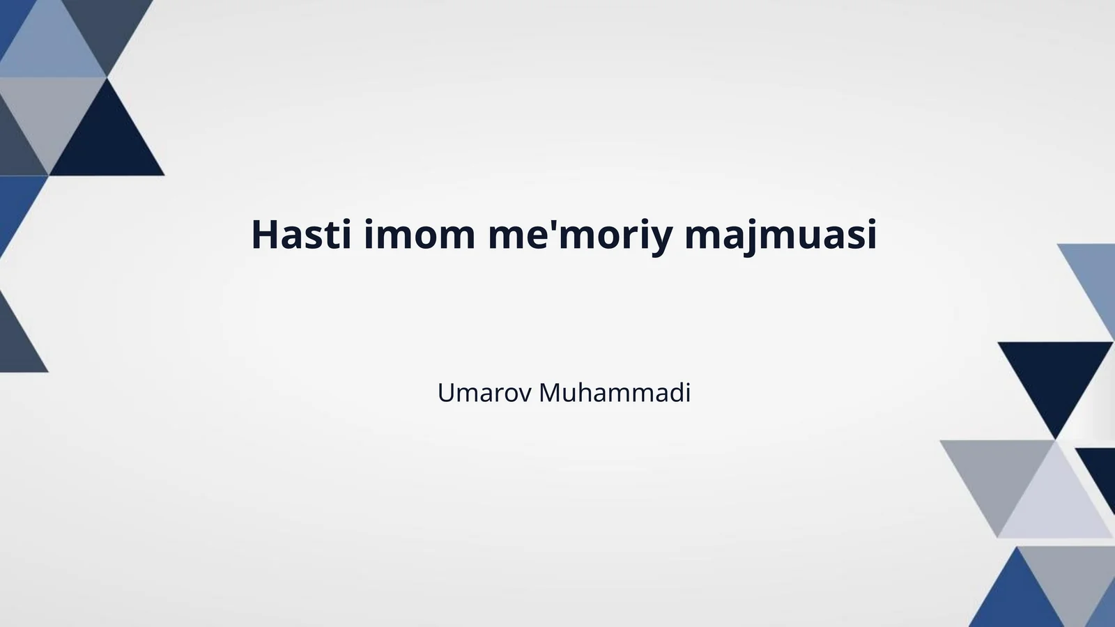 Hasti imom me'moriy majmuasi