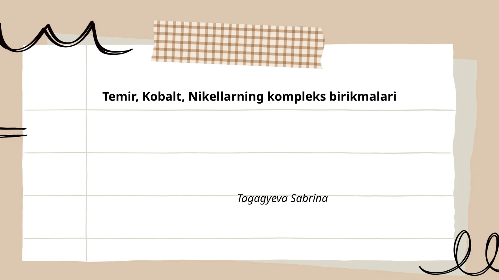 Temir, Kobalt, Nikellarning kompleks birikmalari