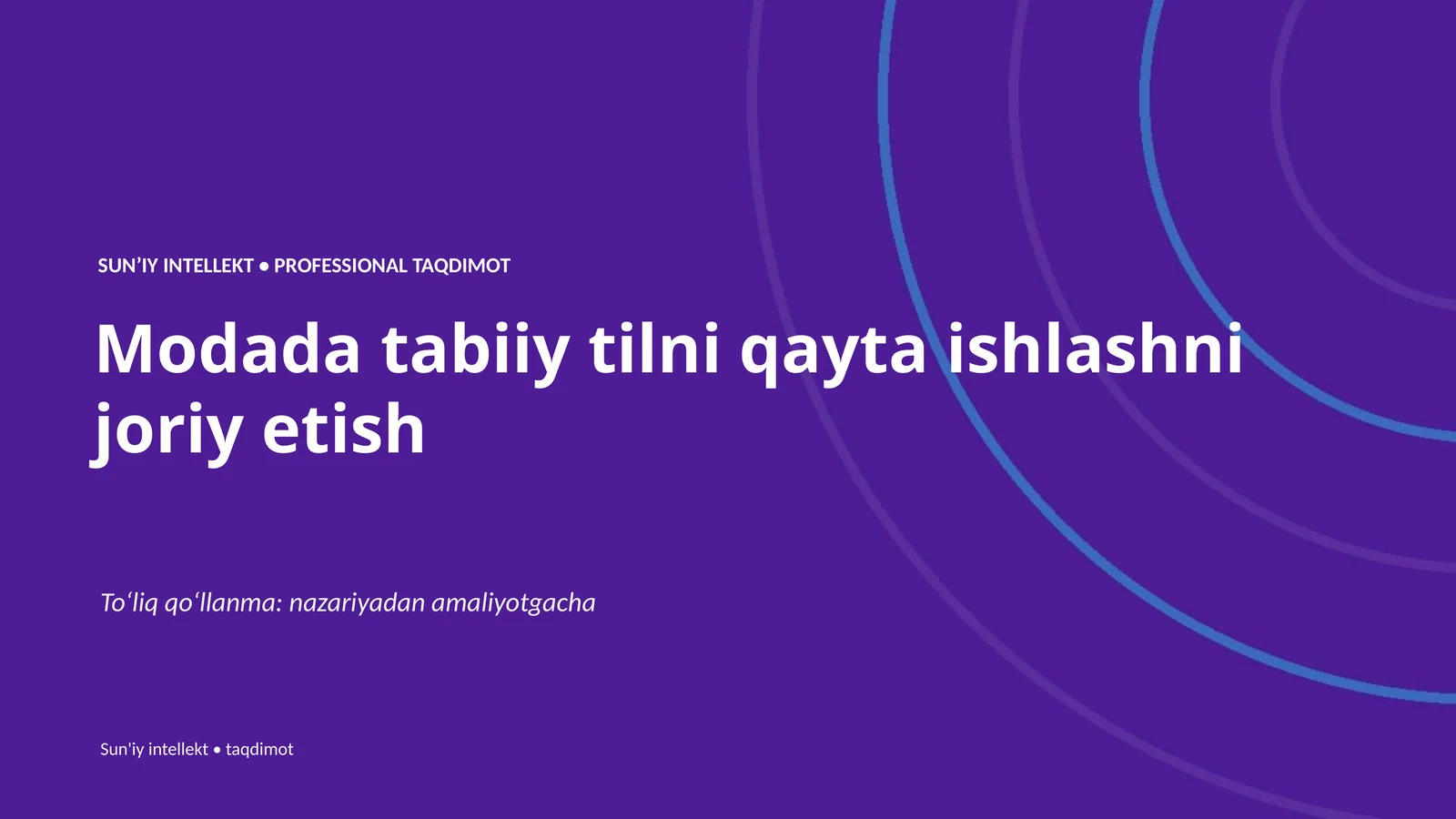 Sun'iy intellekt • Professional Taqdimot