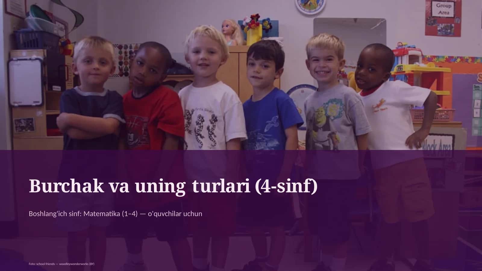 Burchak va uning turlari (4-sinf)