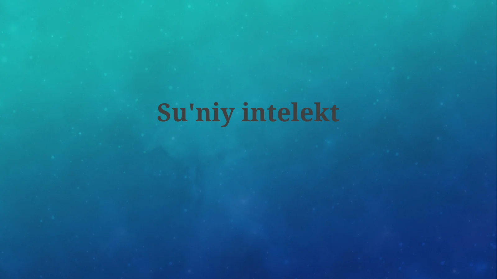 Su'niyintelekt