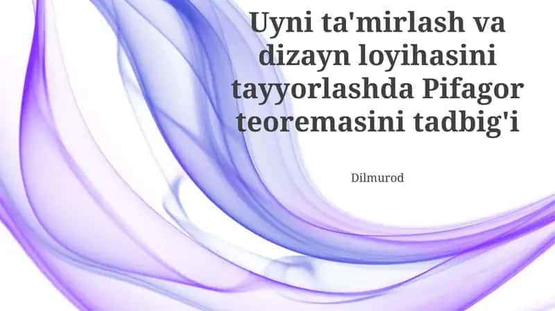 Tomning moyilligini hisoblash