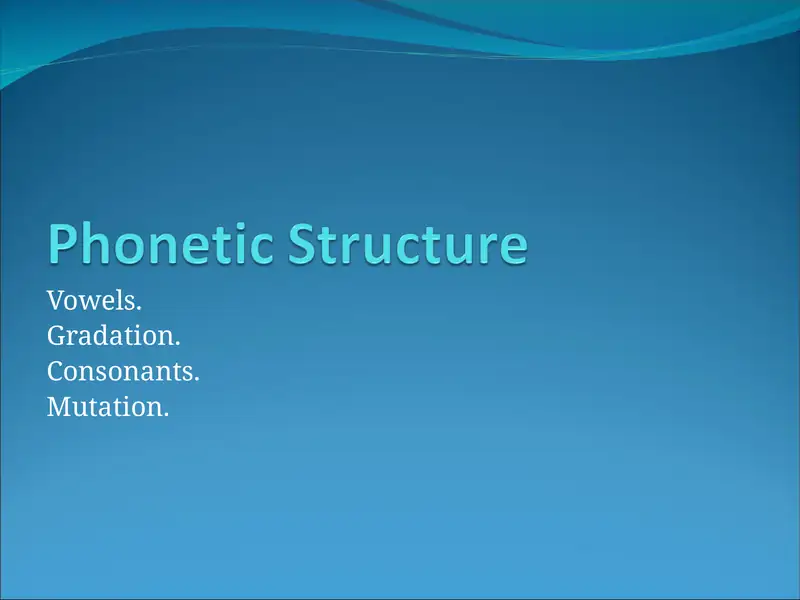 Vowels