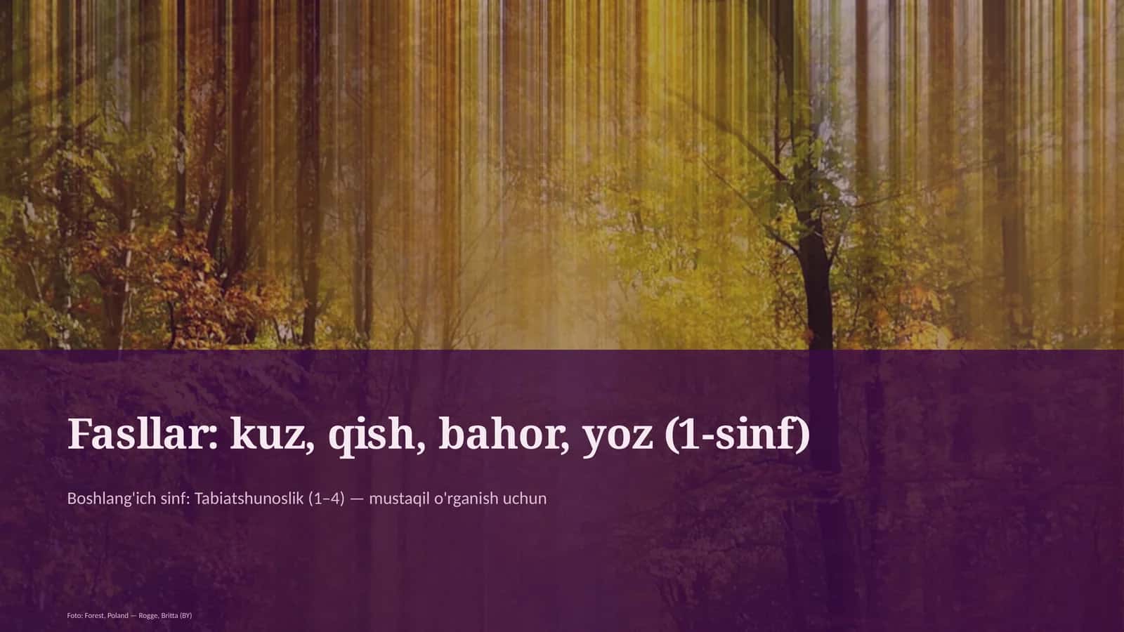 Tabiatshunoslik FASLI