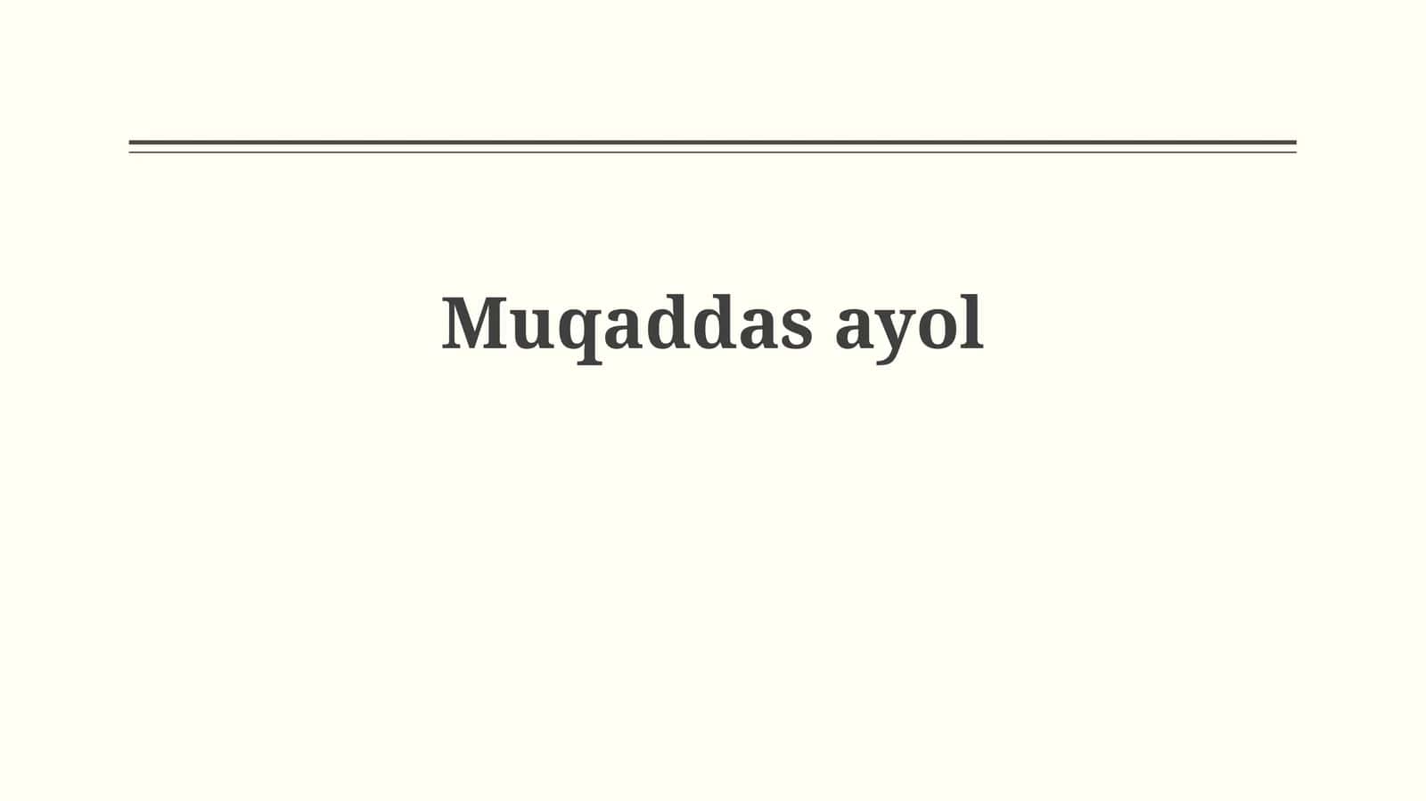 Muqaddasayol