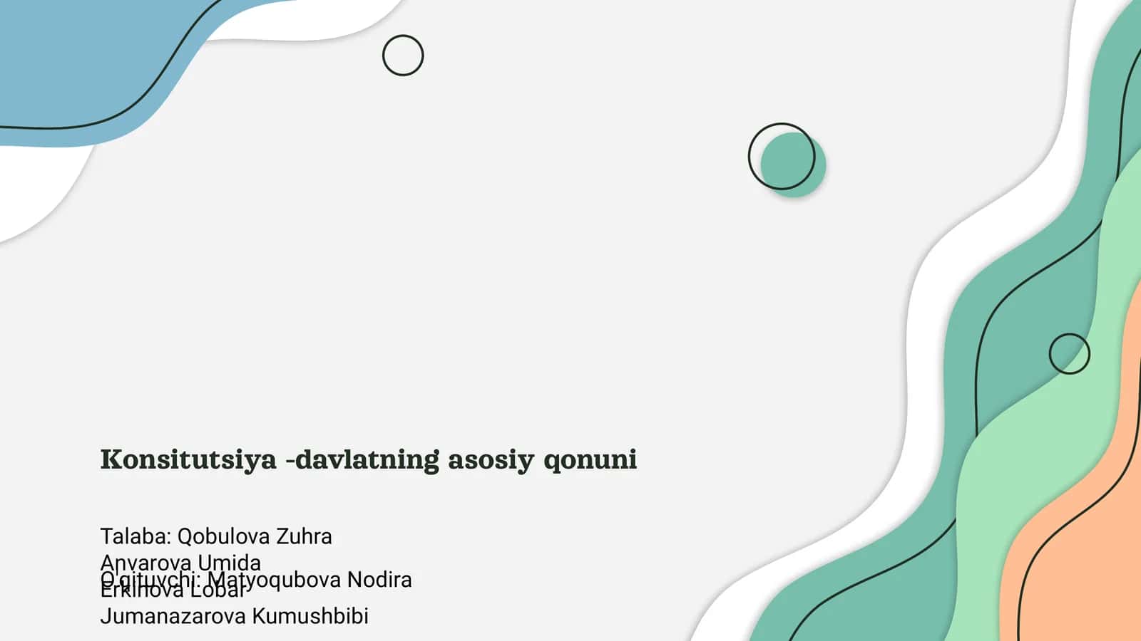Konsitutsiya -davlatning asosiy qonuni
