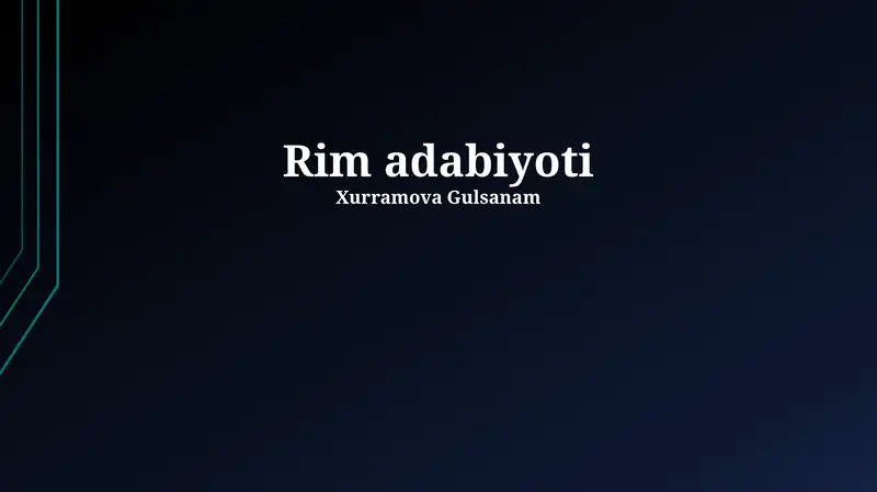 Rim adabiyoti