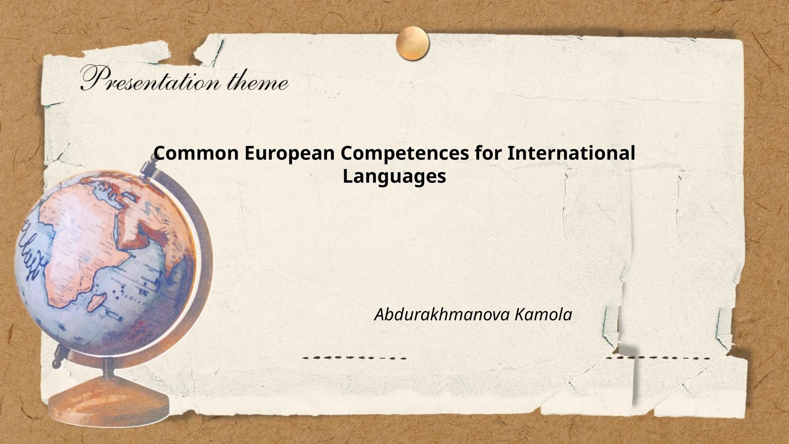 Common European Competences for International Languages
