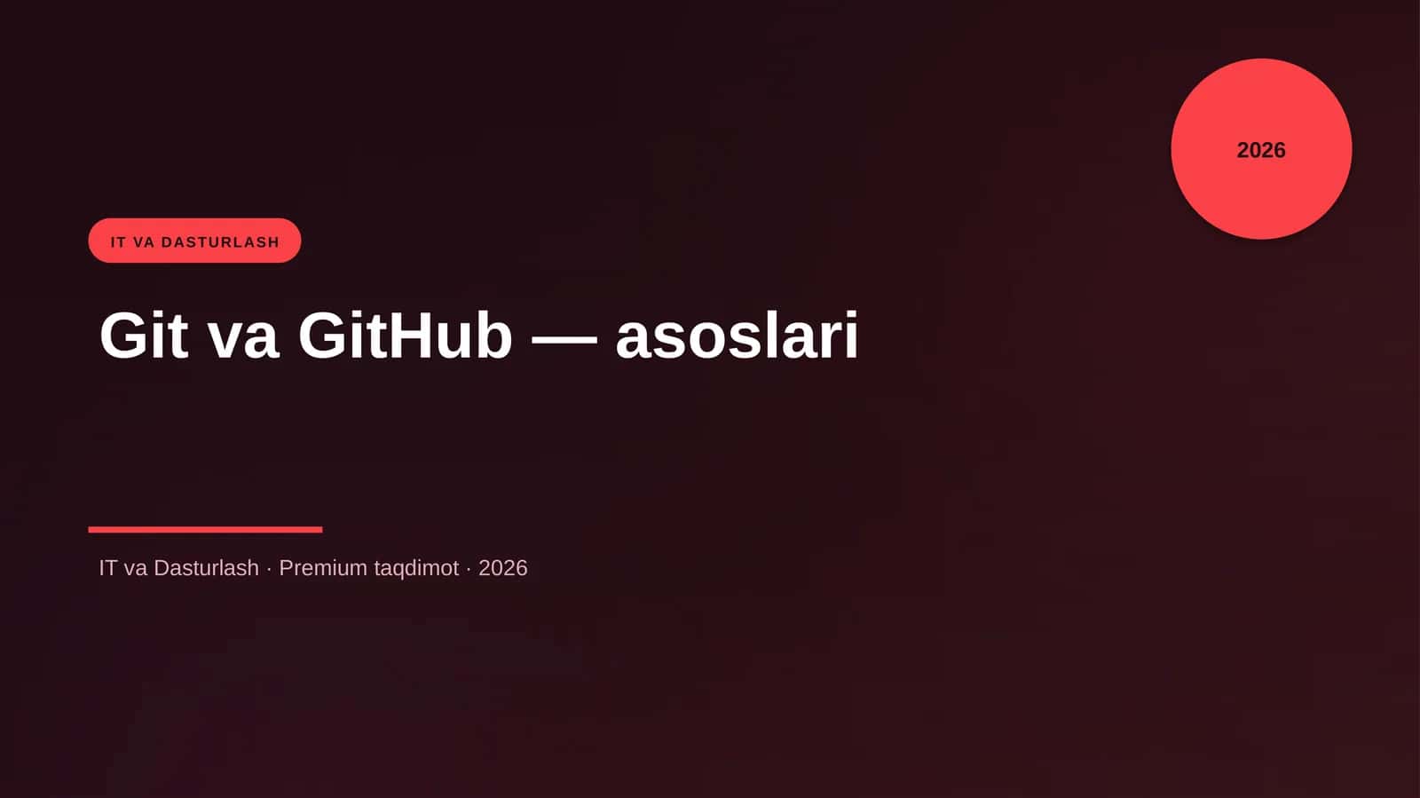 Git va GitHub — asoslari