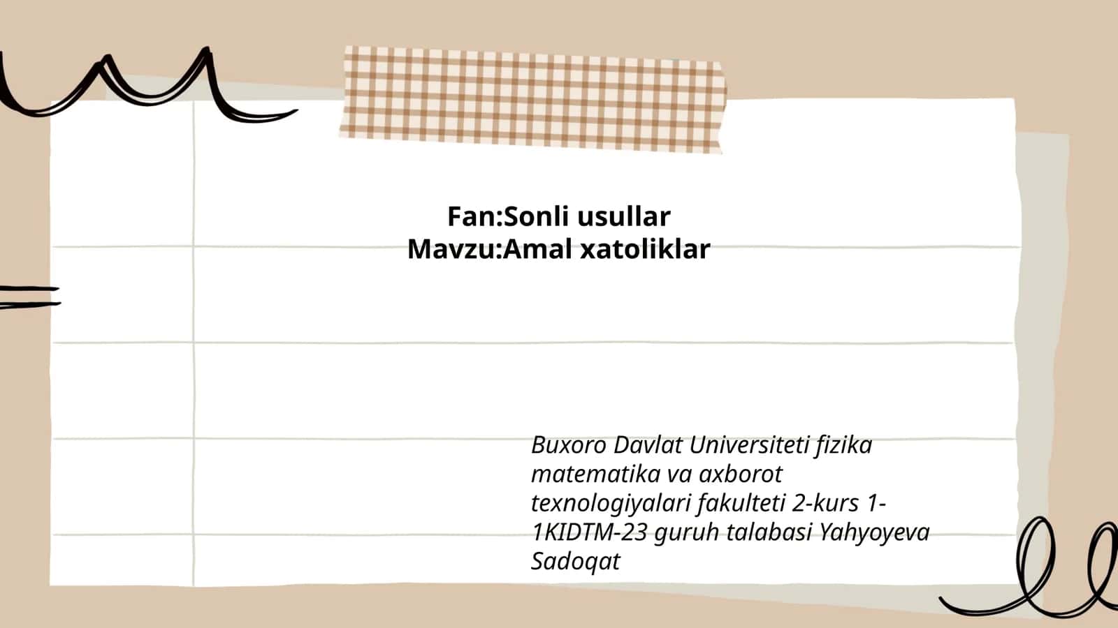 Sonli usullar
