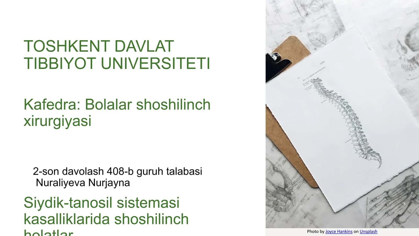Siydik-tanosil sistemasi kasalliklarida shoshilinch Holatlar