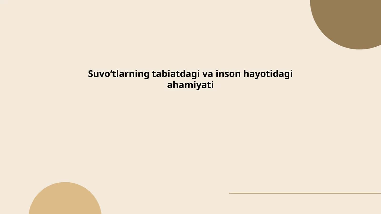 Suvoʻtlarning tabiatdagi va inson hayotidagi ahamiyati