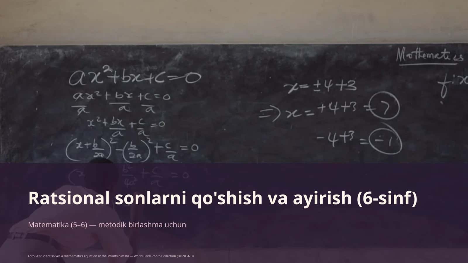 Ratsional sonlarni qo'shish va ayirish (6-sinf)