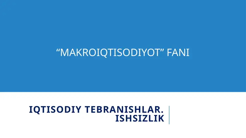 MAKROIQTISODIYOT