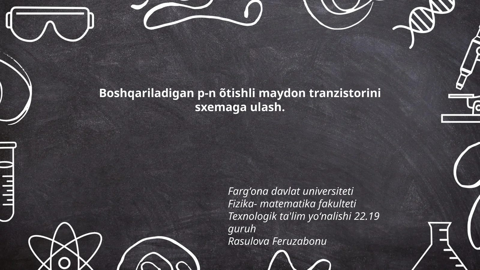Tranzistorini sxemaga ulash