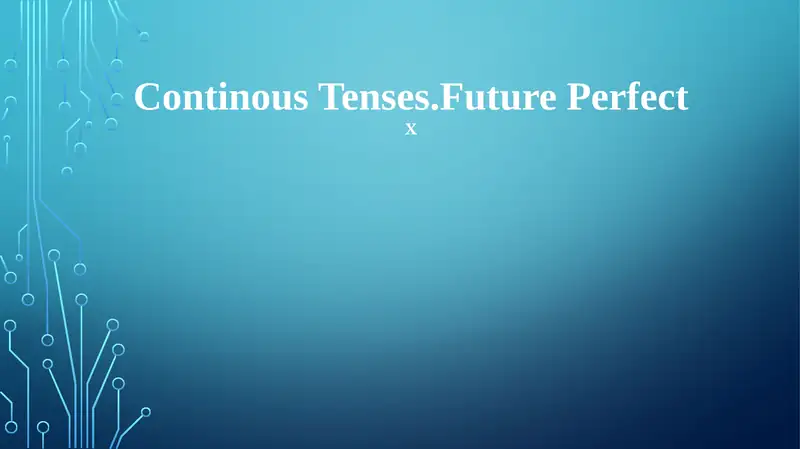 Future Perfect