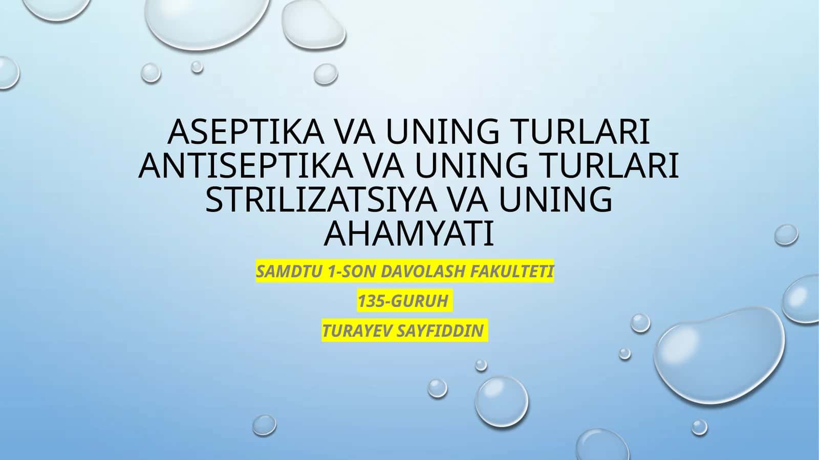 Aseptik turlari