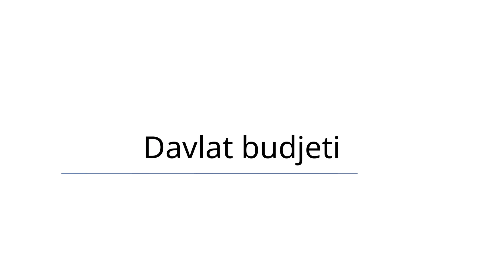 Davlat budjeti