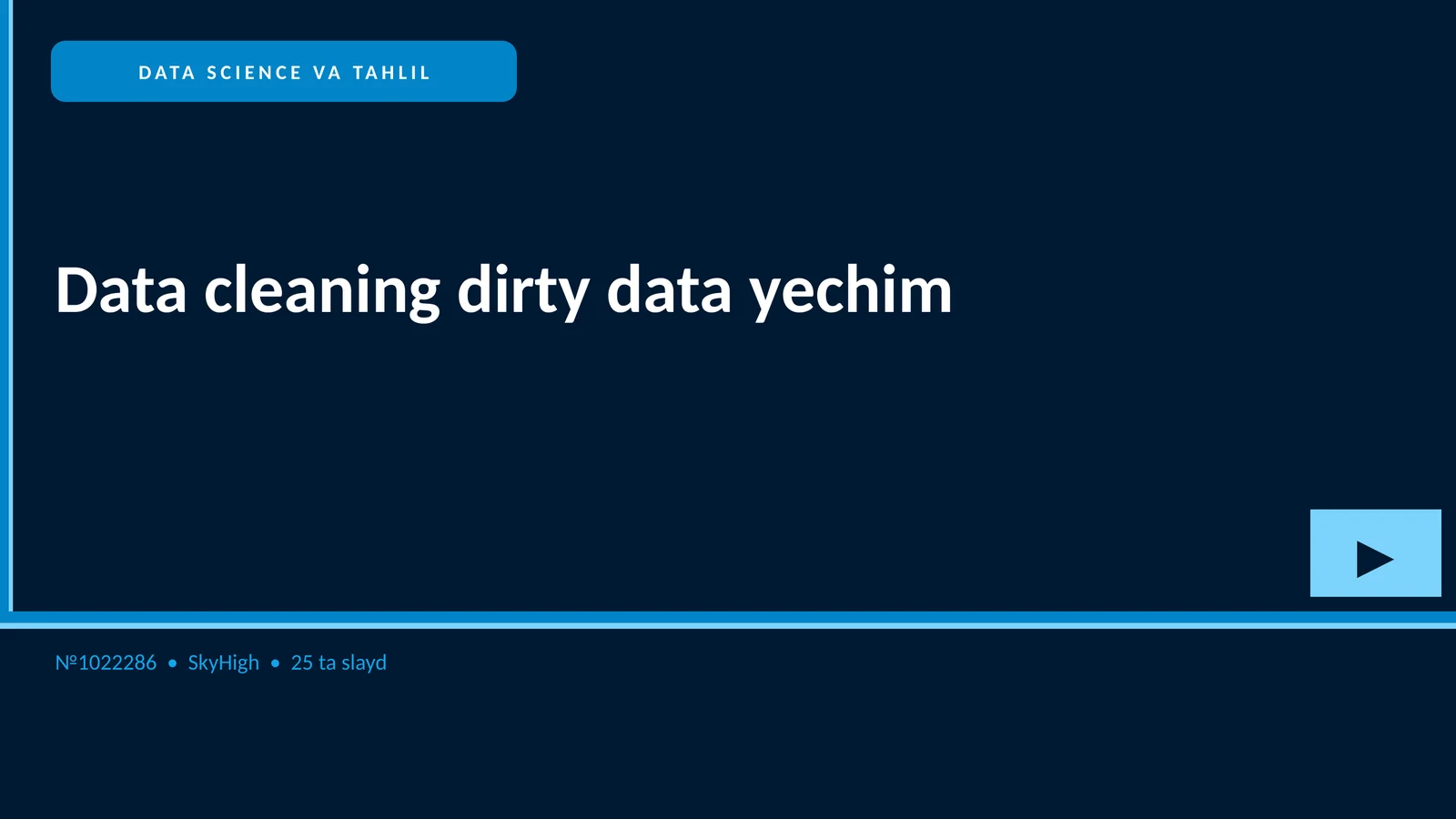 DATA SCIENCE VA TAHLIL