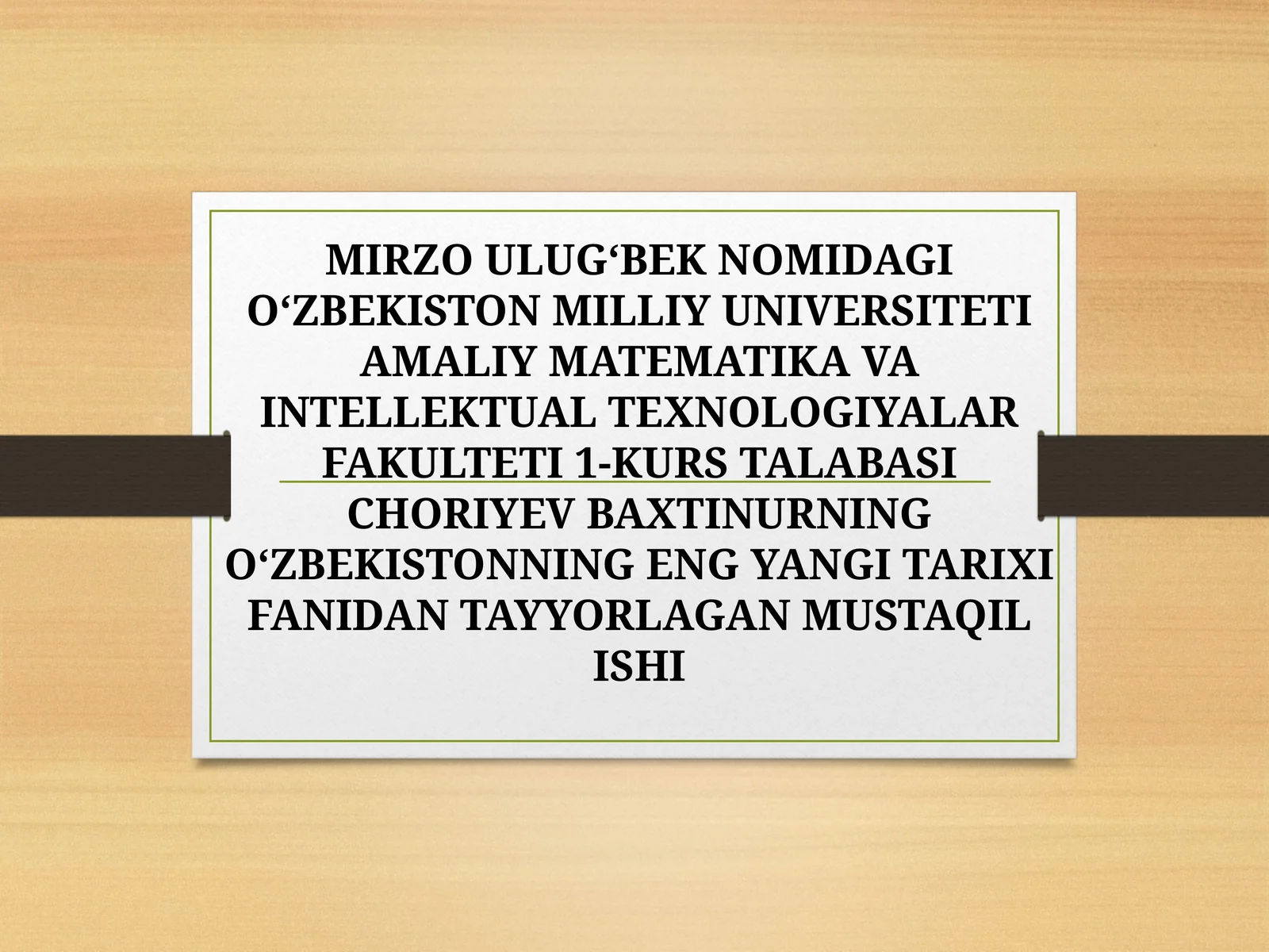 Oʻzbekistonda millatlararo totuvlik va diniy bagʻrikenglik