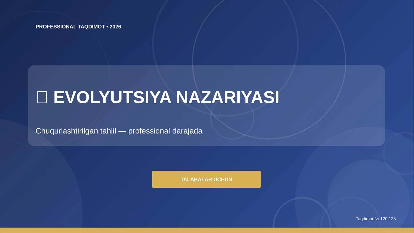EVOLYUTSIYA NAZARIYASI