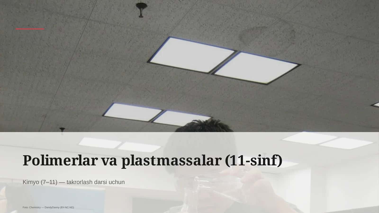 Polimerlar va plastmassalar (11-sinf)