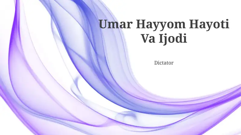 Umar Hayyom Hayoti Va Ijodi