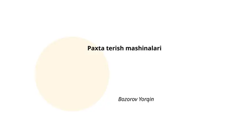 Paxta terish mashinalari