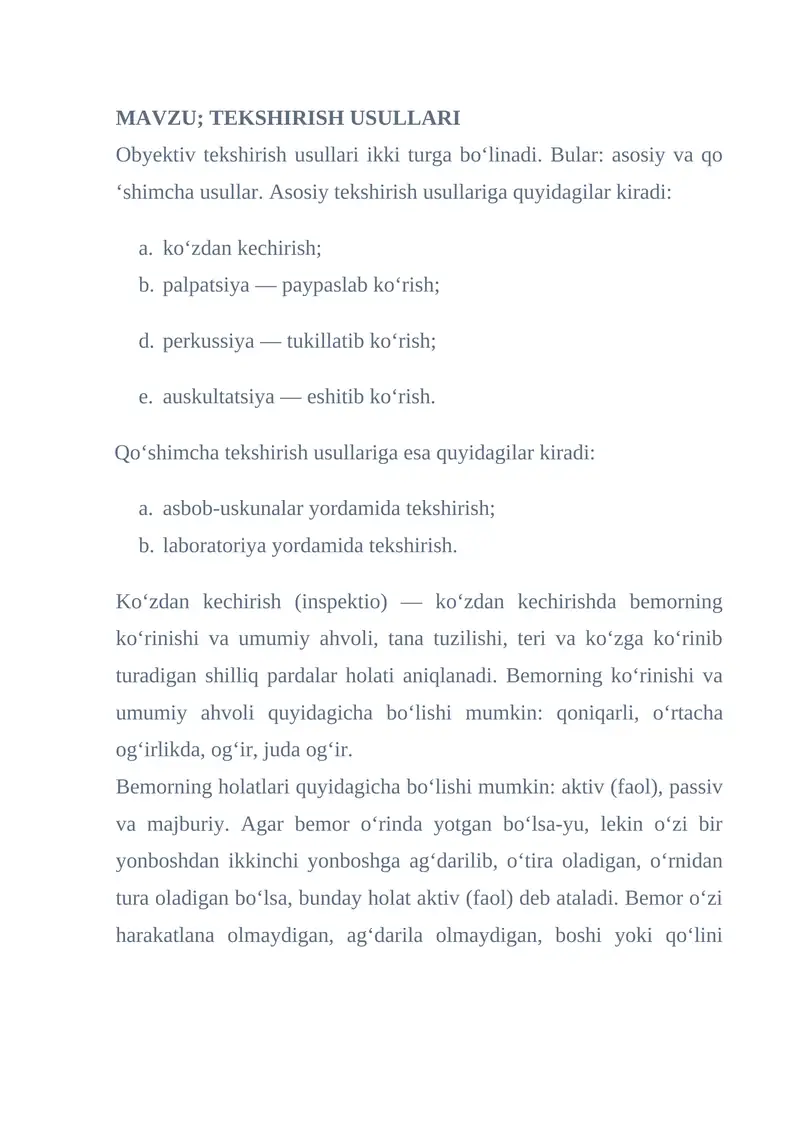 TEKSHIRISH USULLARI