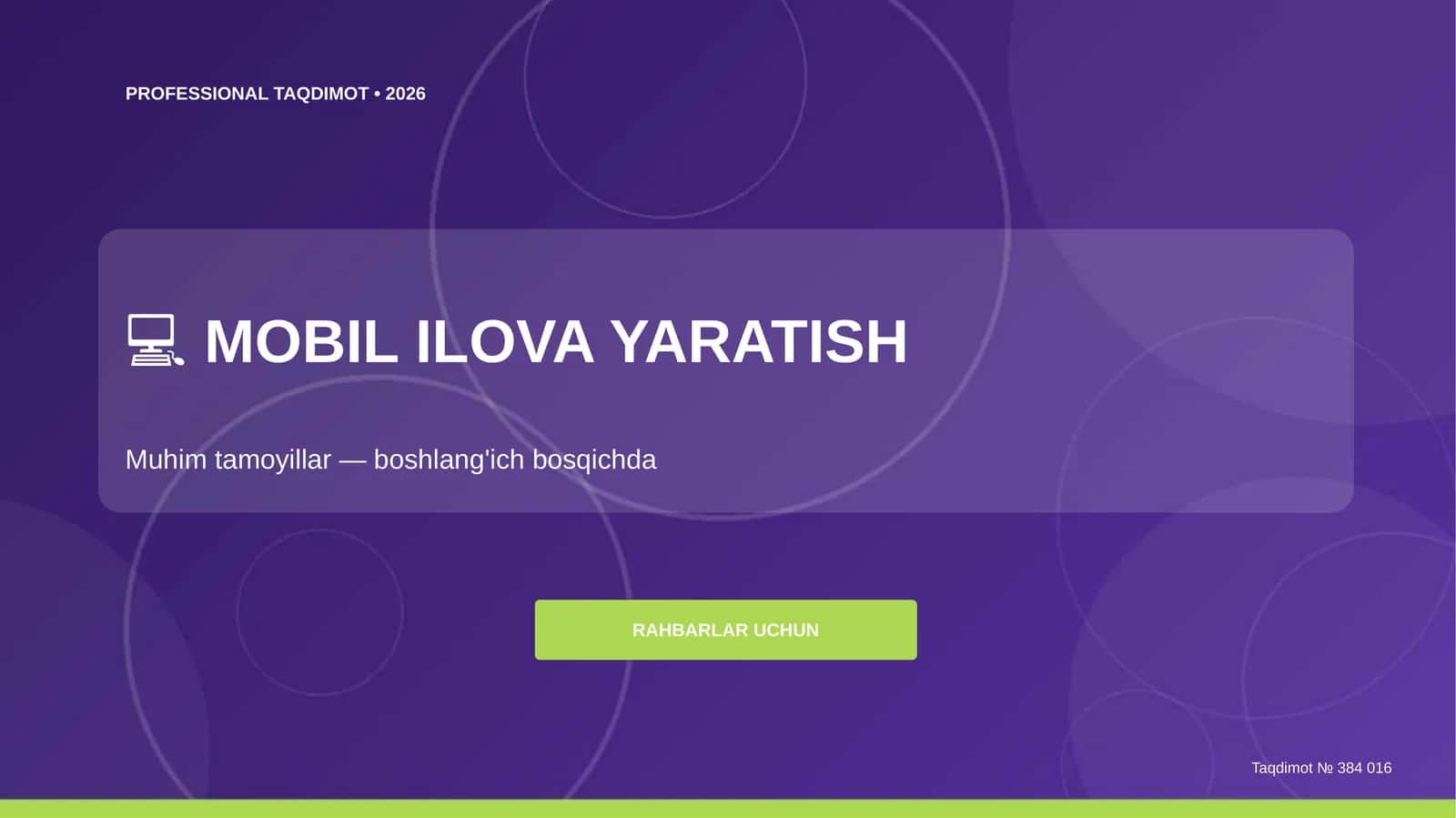 MOBIL ILOVA YARATISH