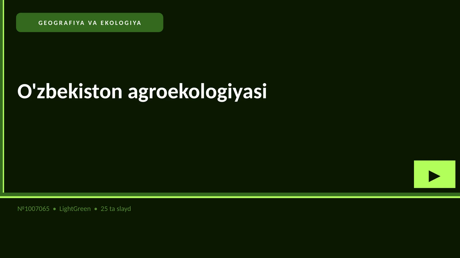 O'zbekiston agroekologiyasi