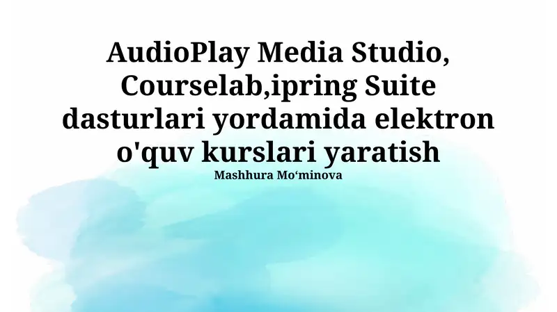 iSpring Suite dasturlari