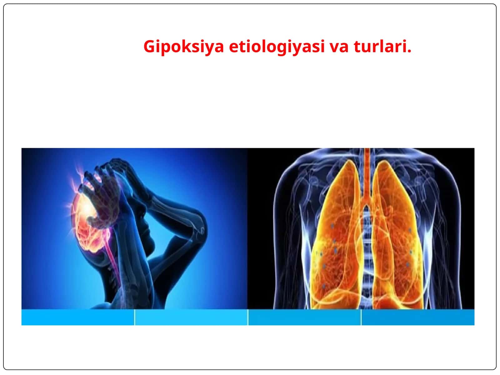 Gipoksiya etiologiyasi va turlari