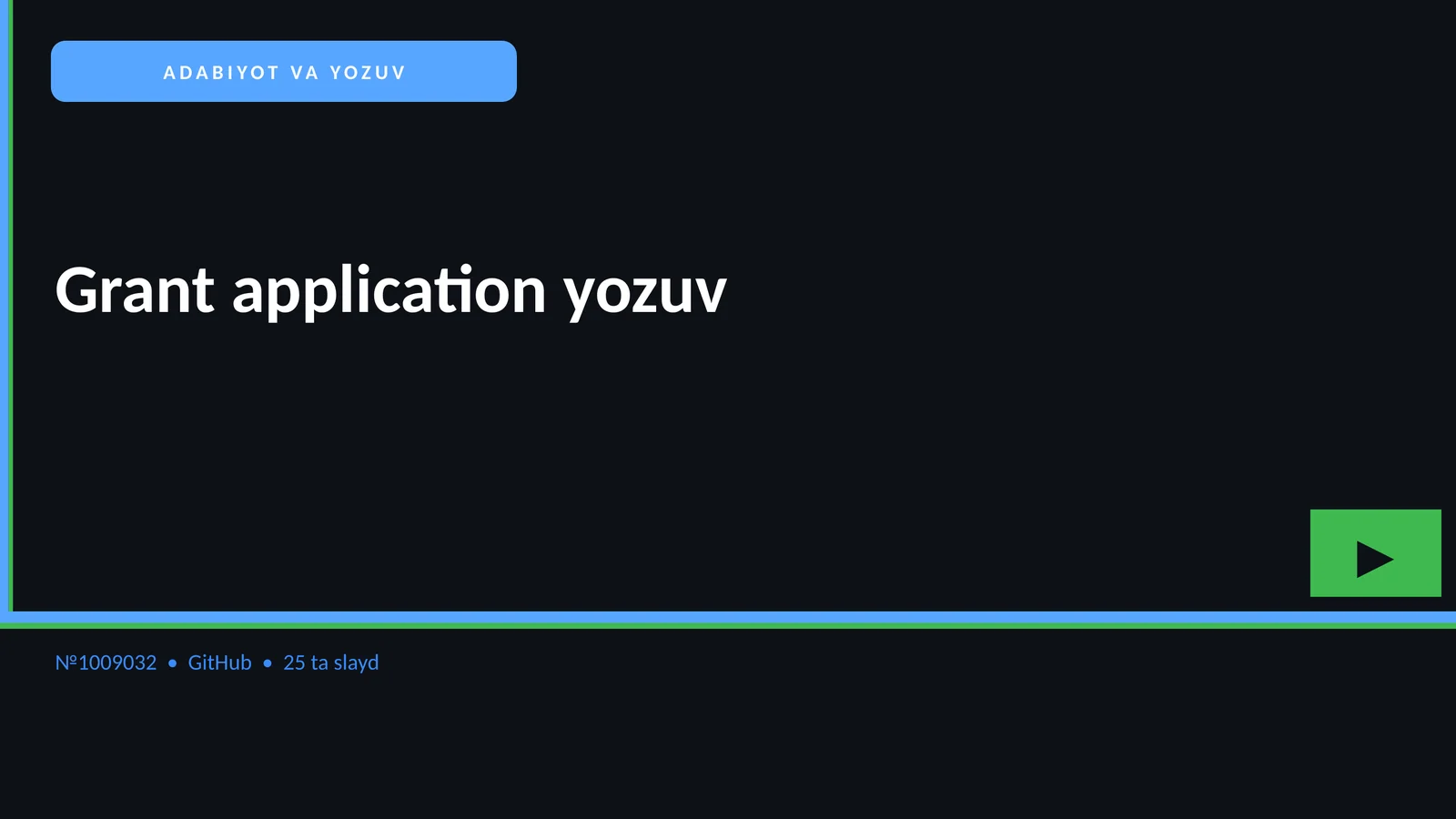 ADABIYOT VA YOZUV