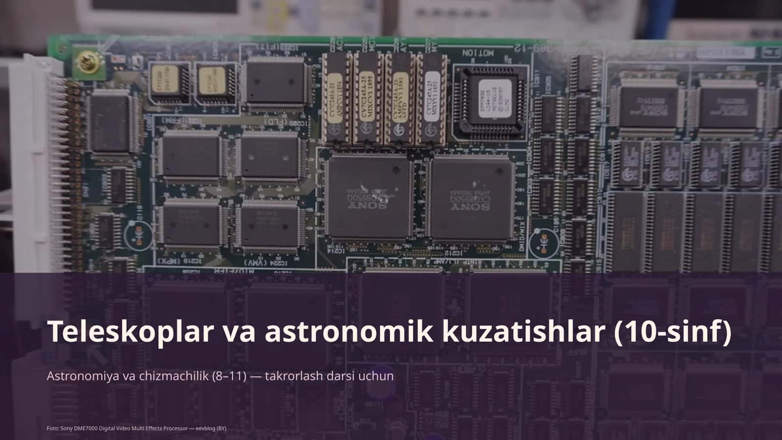 Teleskoplar va astronomik kuzatishlar (10-sinf)