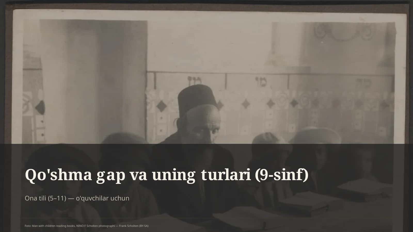Qo'shma gap va uning turlari (9-sinf)