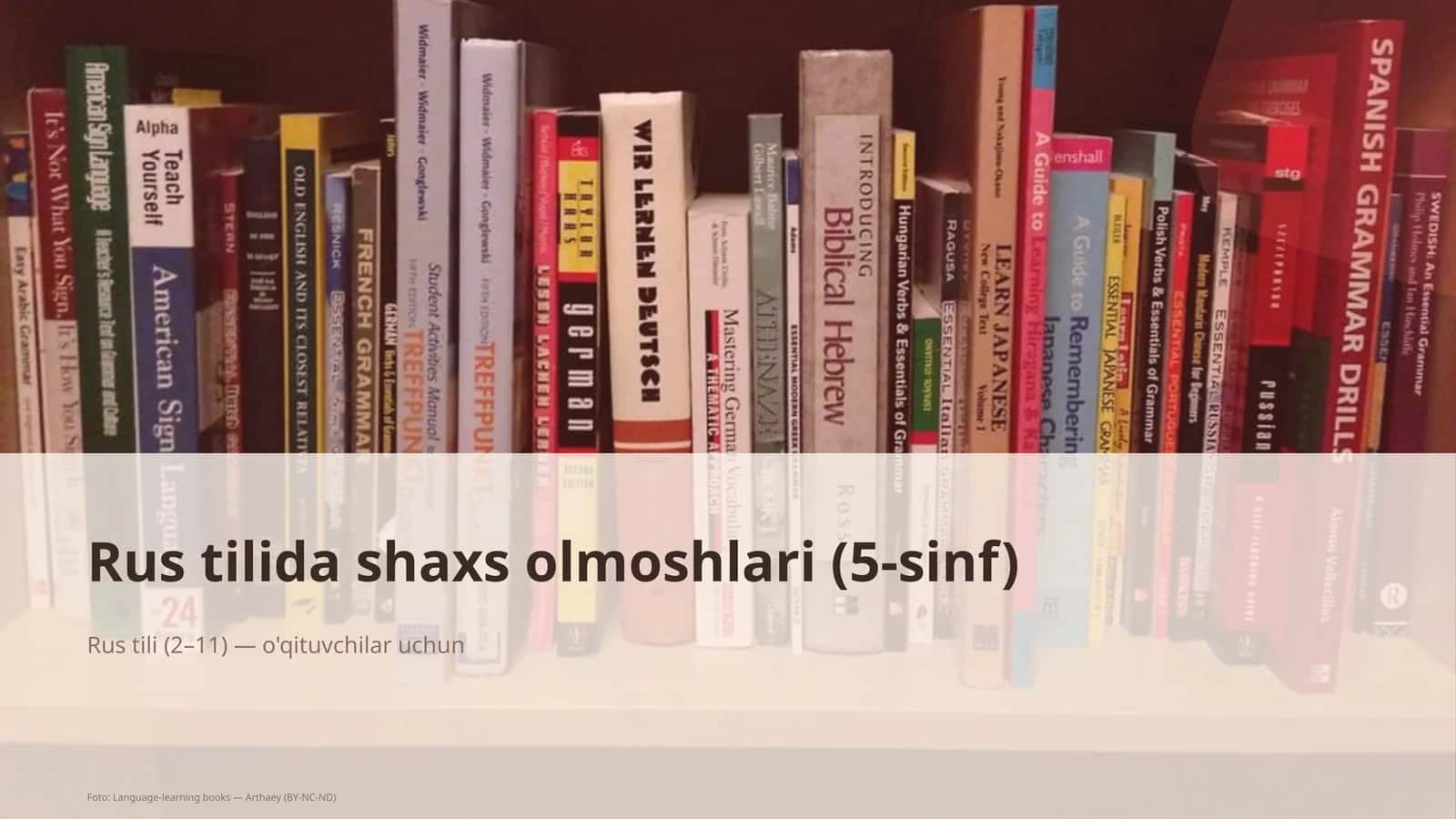 Rus tilida shaxs olmoshlari (5-sinf)