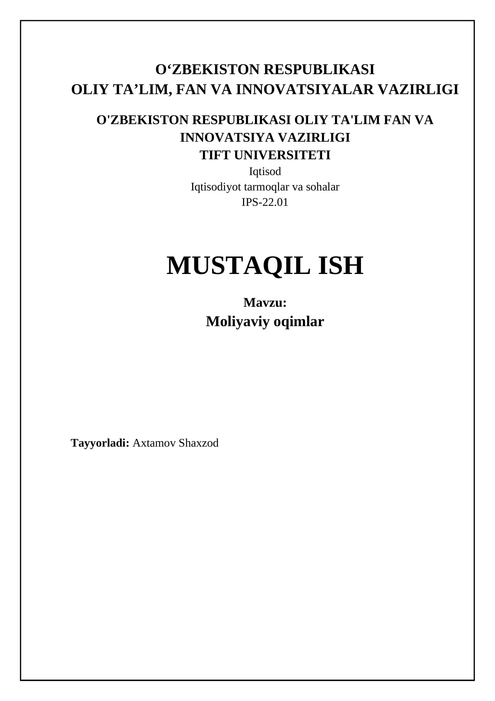 Moliyaviy oqimlar: Ta'rif, turlari va sabablari
